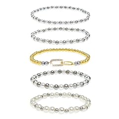 Gold Silver Pearl Paperclip