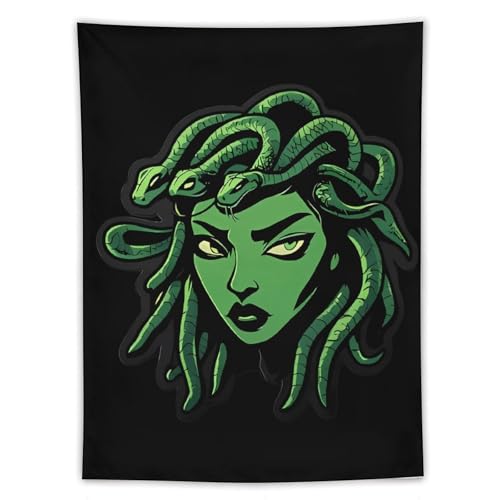 Tapiz de medusa mitológica, decoración de pared vertical para dormitorio y fiestas