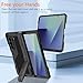 YQODSZ for Samsung Galaxy Z Fold 7 Case with S Pen Holder, Military Rugged Z Fold7 Metal Case Kickstand Hinge Protection Screen Protector Heavy Duty Shock-Absorption Bumper Cover for Z Fold 7 Black