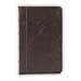 Samsill Small Vintage Portfolio/Zipper Faux Leather Portfolio, Book Style Hardback Design, Business & Interview Padfolio Organizer, Holds 5 x 8 Writing Pad, Dark Brown