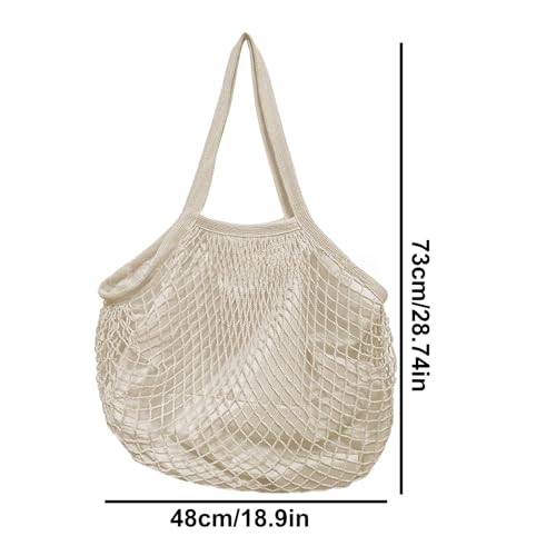 Bolsa de malla para compras y picnics, modelo elástico con forro interior 5