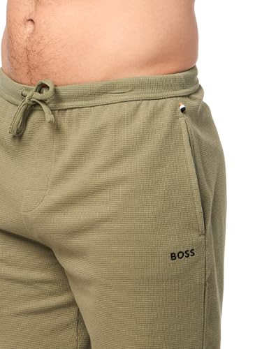 Image of BOSS Men's Waffle Contrast Logo Lounge Shorts