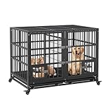 Double porte large et seuil bas pour un accès facile aux chiots, chiens âgés ou à mobilité réduite.