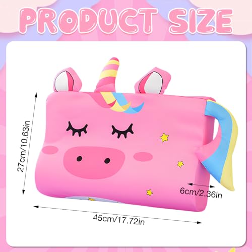 Miniatura 2 de Afenau Almohada Para Niños, Almohada Bebe, 45 X 27 Cm Cojín Calmly, Almohada Infantil Con Memoria Transpirable, Ergonómica, Con Funda De Almohada, Almohada Niños 2 Años Unicornio Rosa