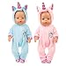 Ouinne Uinicornio Ropa Trajes Vestidos para Muñecas de Bebé en Tamaño 17-18"...