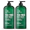 Botanic Hearth Tea Tree Body Wash 16 fl oz Helps Soothe Itchy Dry Skin Antifungal Body Wash with 100 Pure Tea Tree Oil Sulfate Free Paraben Free for Men and Women Set of 2