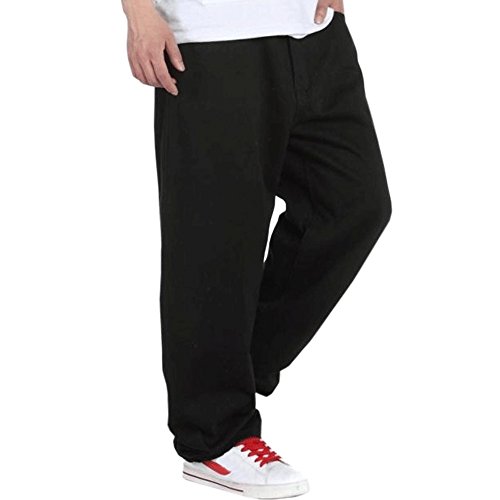 Men's Loose Black Hip Hop Baggy Denim Jeans Pants