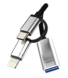 【Adaptateur 2 en 1】2 interfaces pour vous ! Port Lightning + port Type C. Vous permet de passer facilement du port Lightning au port Type C. Compatible avec tous les appareils pour Apple avec interface USB-C tels que l'pour iPhone 15, l'pour iPad 10, l'Air4, l'Air5, le mini6, (2018/2019/2021/2022/2023Pro 11/12,9 pouces).