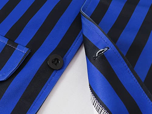 Benylion Kids Wednesday School Uniform Gothic Black Dress With Pleated Skirt Wednesday Cosplay Costume Jacket Halloween Outfit Suit For Girls Blue #TOP3