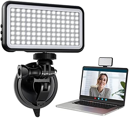 Video Convention Lighting Equipment, Laptop computer Bicolor LED Gentle with Suction Cup for Distant Working, Video Convention, Zoom Name, Self Broadcasting and Dwell Streaming, Pictures
