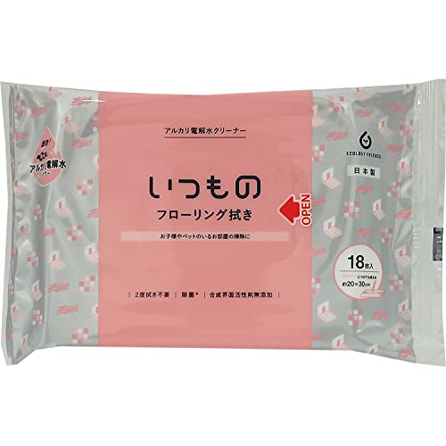 服部製紙 掃除シート アルカリ電解水 合成界面活性剤 不使用 除菌 シートサイズ約20×30cm フローリング 用クリーナー ALP-2 15枚入