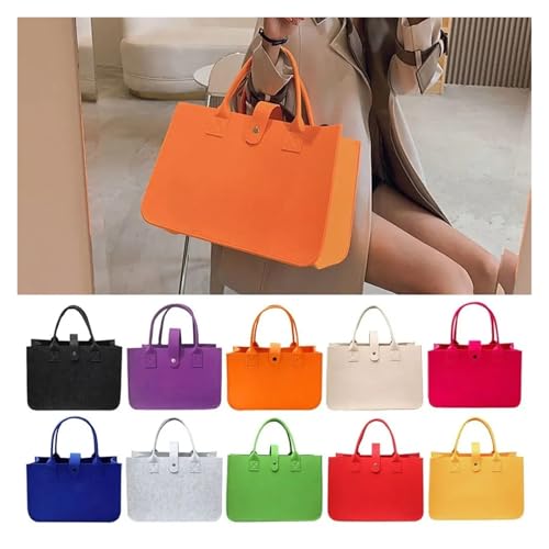 Large Capacity Felt Shoulder Bag Portable Storage Organizer Toy Sundries Crossbody Handbag Women2