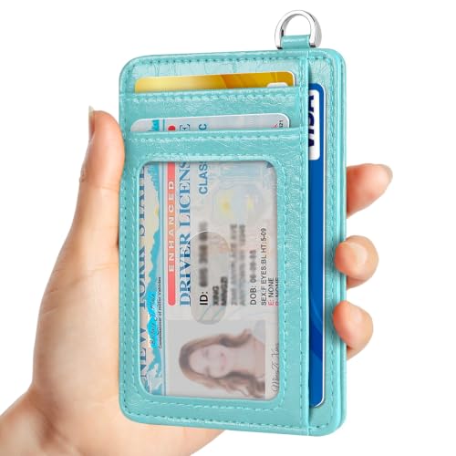 Image of Slim Minimalist Front Pocket Wallet, RFID Blocking Credit Card Holder Wallet with Integrated D-Shackle for Men Women