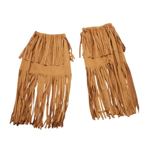 YEJBBUC Couvre-bottes à franges pour femme au-dessus du mollet - Accessoires de costume hippie uniquement