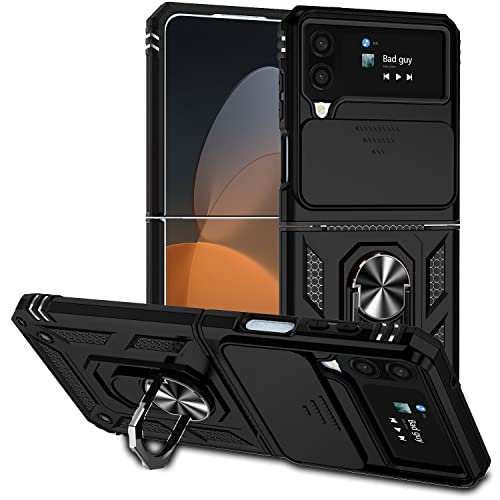 Coque Samsung Z Flip4 protection objectif appareil photo et anneau