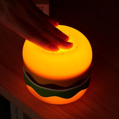 Lámpara de noche de silicona con forma de hamburguesa USB recargable miniatura 3