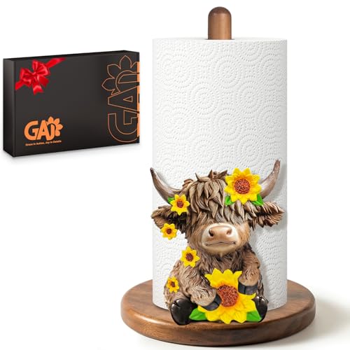 Highland Cow Paper Towel Holder - Highland Cow Decor for