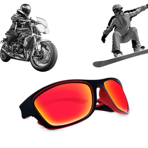 gexuamz Occhiali da Moto e Sci – UV400, Antiappannamento, Antipolvere – Montura Argentea con Imbottitura in Schiuma Morbida – Adatti a Uomini e Donne per Sport all’Aria Aperta