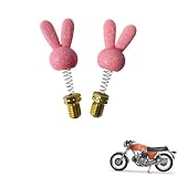 2PCS bouchon retroviseur moto compatible avec Ducati 750 GT,décoration personnalisée caoutchouc de rembourrage souple,accessoires décoratifs tuning(Pink)