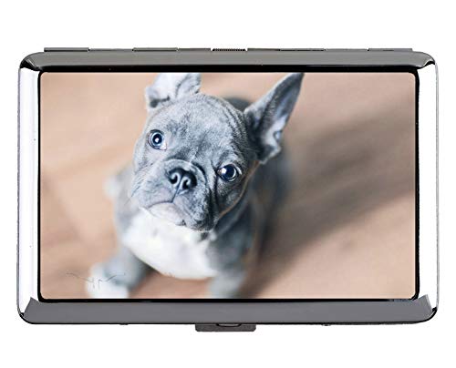 Zigarettenetui Box, Pet französische Bulldogge Tasche Inhaber für 14 Zigaretten