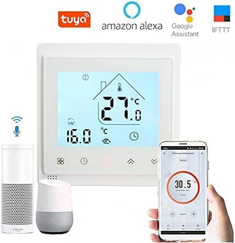 AC603H WLAN Smart Thermostat CALORIQUE - für elektrische Fußbodenheizung, programmierbar, 16A, App-Steuerung, kompatibel mit Alexa & Google Assistant, Tuya