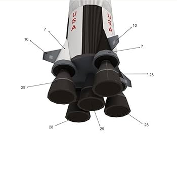 未組立 モデルロケットキット エステス サターンV 1/100 Saturn V Model Rocket - Historic Apollo 11 Replica | Estes