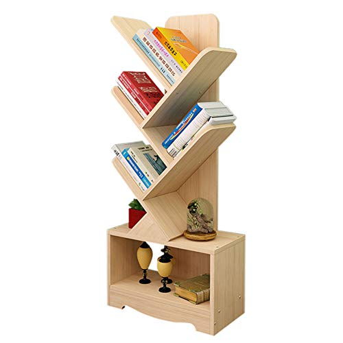 Cyayq 5-9 Shelf Hard Wood Tree Shaped Bookcase, Multifunctional Open Shelf Thickened Book Rack Storage Organizer For Records & Books-A #TOP10