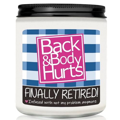 Retirement Gifts for Women Men - Lavender Scented Candle, Funny Retiring Farewell Gifts for...