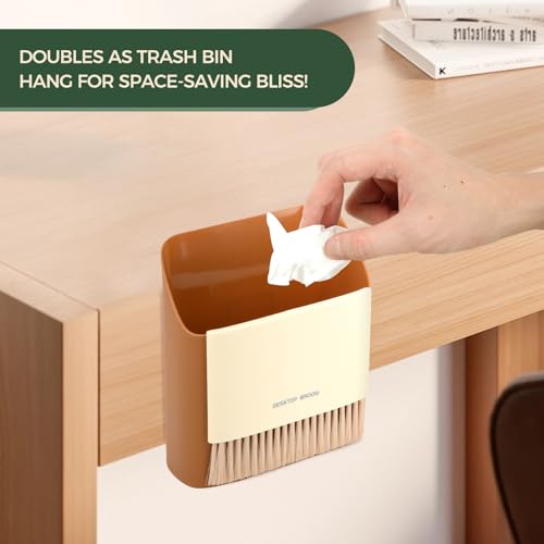 SAYAPE Kleines Besen- und Kehrschaufel-Set, Mini-Handbesen, Mehrzweck-Mülleimer zum Aufhängen, weiche Borsten, Besen mit Kehrschaufel, Kombi-Set für die Reinigung von Zuhause, Küche, Desktops, – Bild 5