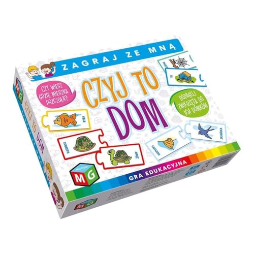 Czyj To Dom? Polska Gra Edukacyjna Zwierzęta Polish Board Game