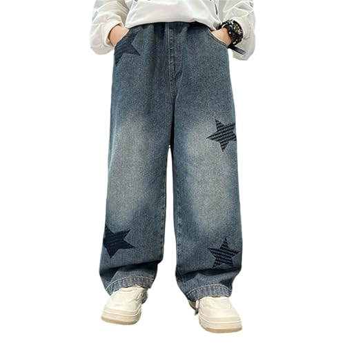 Jeans ample garçon 14 ans hip hop Y2K denim léger avec poches cargo