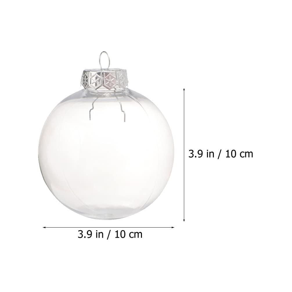 BESPORTBLE Boules de Noël Transparente 10 cm, 10 Pcs Acrylique Boules à Remplir en Plastique Idéal - Transparentes - en Acrylique - À remplir