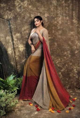 Image of Pure Cotton Saree | Soft & Lightweight | Handloom Woven Elegance for Festive & Casual Wear