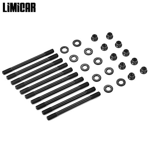 LIMICAR Cylinder Head Stud with 12-Point Nuts 218-4701 for 1989-2005 Mazda Miata 2-Door 1.6L B6 1.8L BP