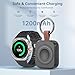 for Samsung Galaxy Watch Charger,1200mAh Portable Charger for Samsung Galaxy Watch 8/8 Classic/7/Ultra/6/6 Classic/5/5 Pro/4/3,Active 2/1 (Black)