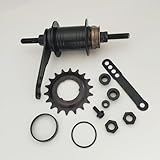 ZZRSDAN Black Bicycle Coaster Brake Hub/Bike Brake Rear Hub 32/36 Hole Stainless Steel (Black18T-36Hole)