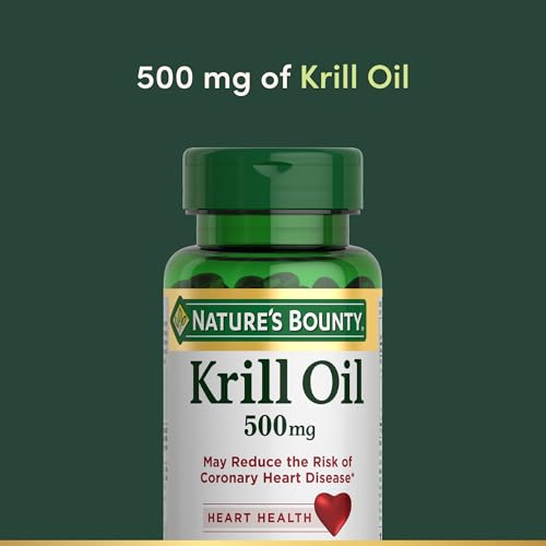 Nature's Bounty Krill Oil, Heart Health, 500mg, 30 Rapid Release Softgels - image 3