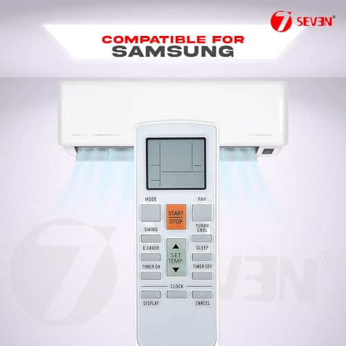 Image of 7SEVEN Compatible with Samsung | Marq Ac Remote Original 231 Models of Split and Window Air Conditioner Suitable for 1 1.5 2 Ton ac - Match Exactly with Existing Model Remote Control