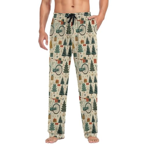 Mens Pajama Bottoms with Pockets Super Soft Wide Leg Sleep Lounge Pants Relaxed for Men S-2XL