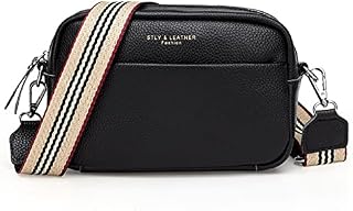 Atgbiem Crossbody Bags for Women Black Leather Camera Bags for Women with Changeable Straps for Handbags for Women Small