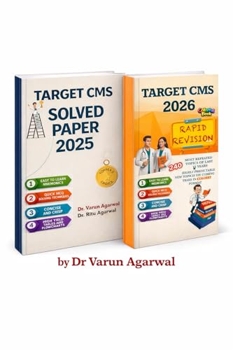 Target CMS Solved Paper 2025 + Rapid Revision 2026 Combo by Dr. V...