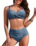 Il costume donna due pezzi è disponibile nelle taglie S, M, L, XL e XXL, con 7 opzioni di colori trendy: Nero, verde militare, Blu marino, Turchese, rosa polvere, blu cielo e Rosso vino.