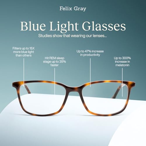 Image of Felix Gray Faraday Blue Light Glasses for Women, Blue light glasses Men - Sleep & Wellness Support, Eye Strain Relief