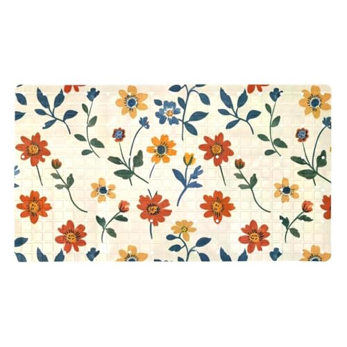 Tapis de bain rétro antidérapant en PVC doux pour baignoire sécurisée