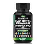 AYP Sea Moss Bladderwrack Black Seed Oil Ashwagandha Burdock Root Capsules Multi Blend Supplement + Multi Vitamin Turmeric Manuka Honey Elderberry Chlorophyll - Image 1