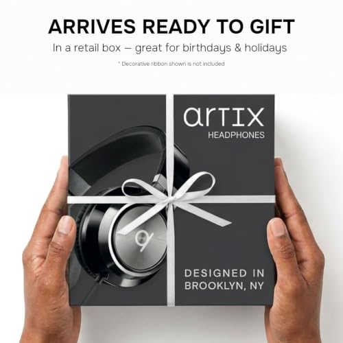 Image of ARTIX CL750 Wired On Ear Headphones for Kids & Adults | Foldable Noise Isolation Headphones with Mic for Calls, Music & Office Use (Black, 3.5mm Jack)