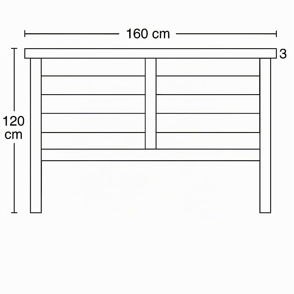 Cabecero Campero-Vintage para Cama de 150, Fabricado en Madera Maciza de Pino alistonada Acabado en Blanco Envejecido Totalmente Acabado