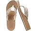 COFACE Flip Flops for Women with Comfortable Arch Support Ladies Fashion Lightweight Wedge Flip Flops Summer Soft Cushion Platform Thong Sandals for Beach, Beige Size 10