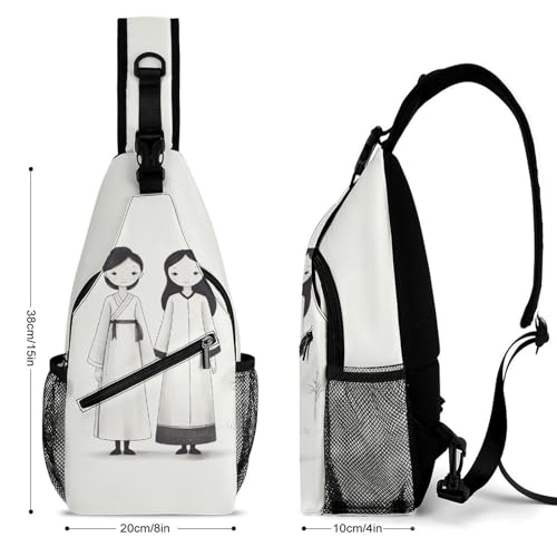 Mochila bandolera para senderismo y viaje unisex miniatura 2