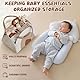 HOVCEH Baby Wickeltisch Organizer, Tragbarer Weben Baby Organizer, Wickelorganizer mit Fächern & Griffen, Babies Wickelkorb für Feuchttücher und Babysachen